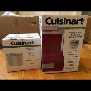 Cuisinart ice cream maker & extra bowl - NEW